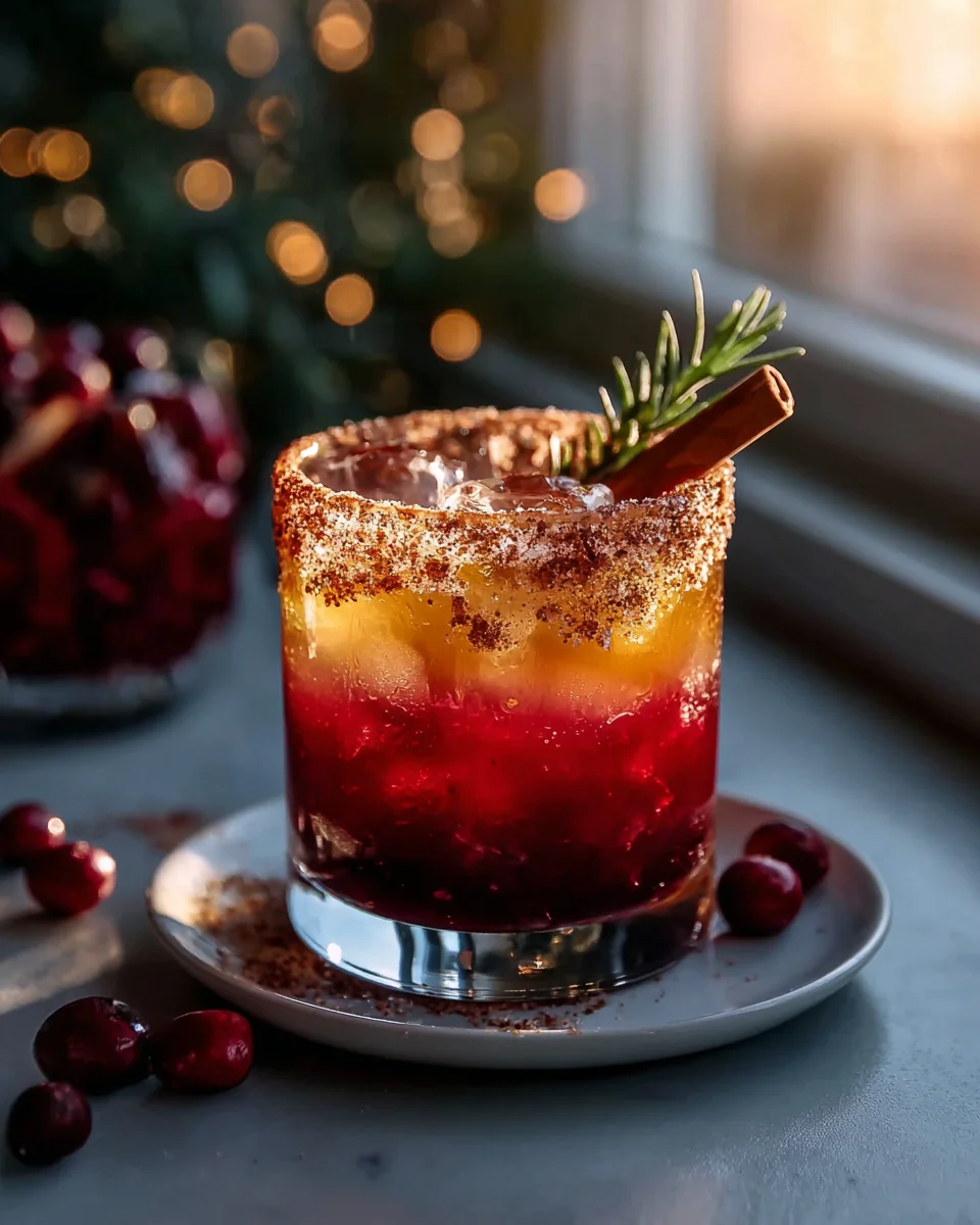 Spiced Christmas Virgin Margarita: Festive Holiday Sip!