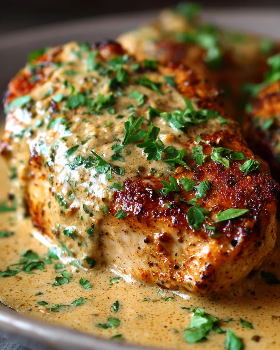 Easy Creamy Garlic Parmesan Chicken Breast Dinner