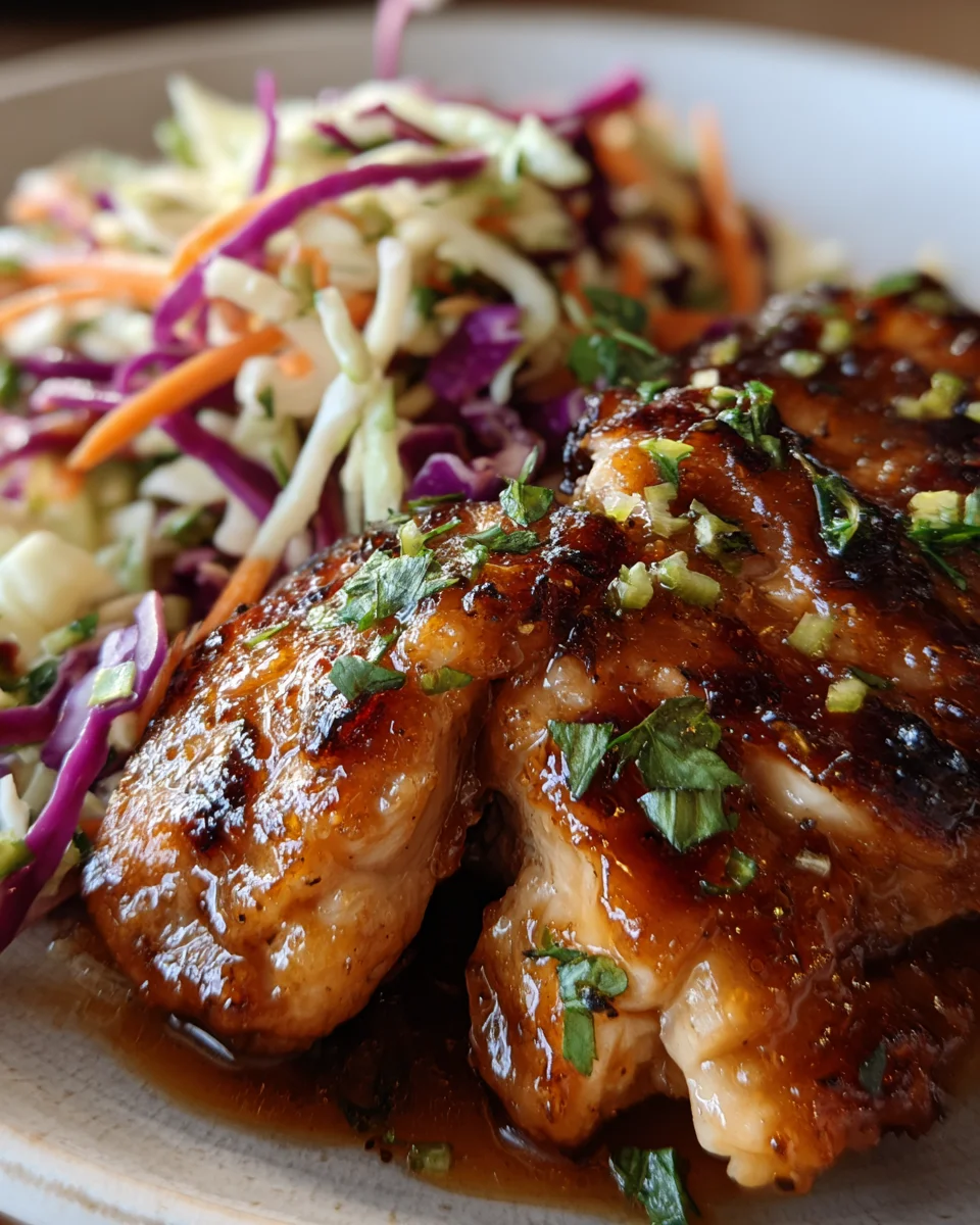Delicious Sticky Apple Cider Chicken with Autumn Slaw