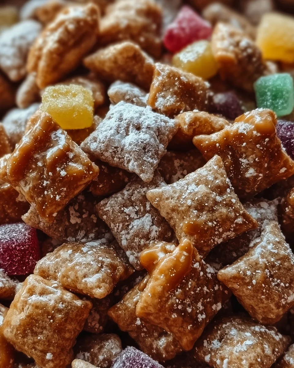 Caramel Apple Puppy Chow: Irresistible Sweet Crunchy Snack