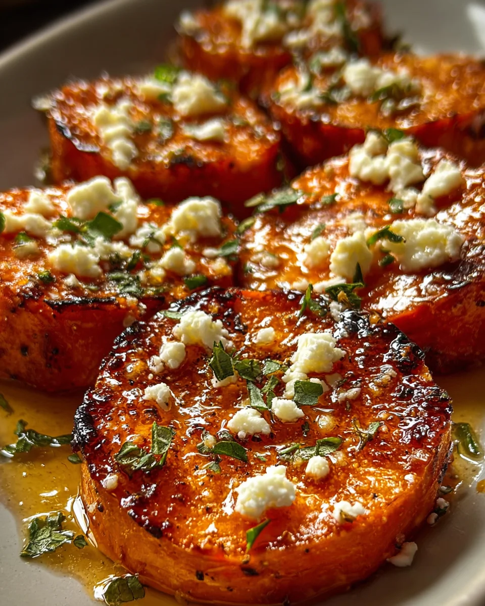 Honey Feta Roasted Sweet Potato Rounds: Quick & Tasty!