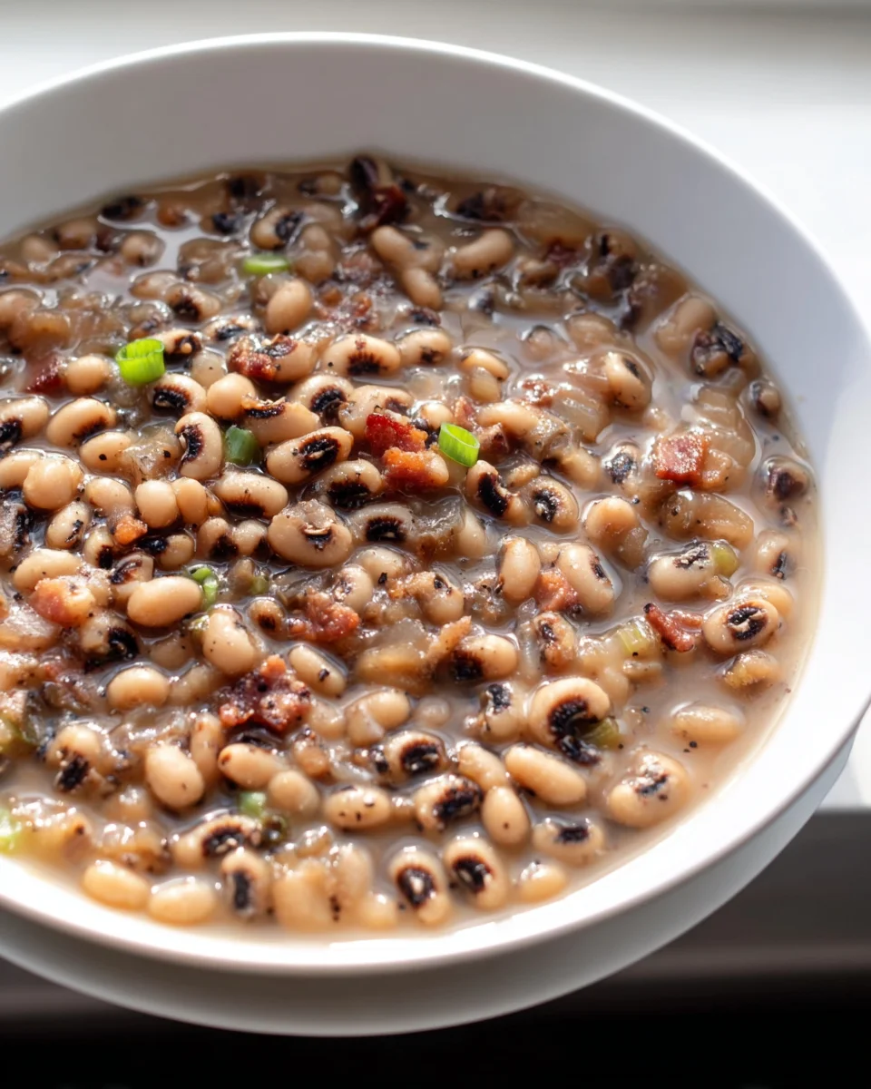 Savory Beef Bacon Black Eyed Peas Soul Food Recipe