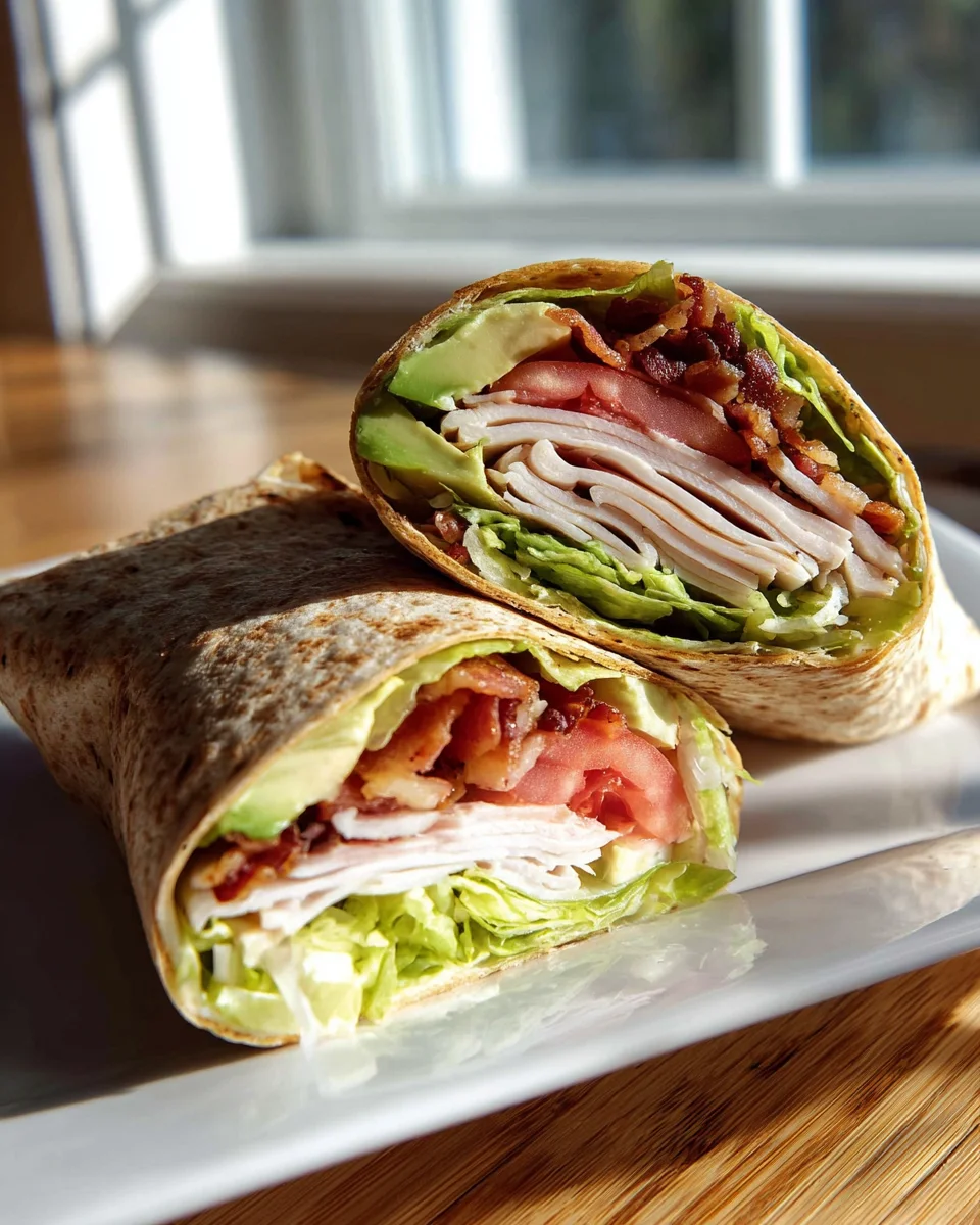 Delicious Turkey Avocado Club Wrap – Quick & Easy Recipe!