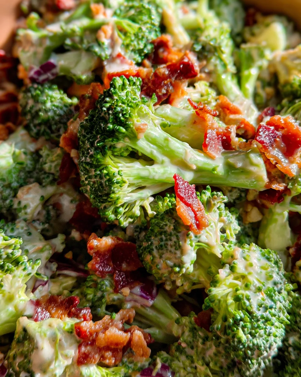 Delicious Broccoli Beef Bacon Salad - Quick Dinner Idea