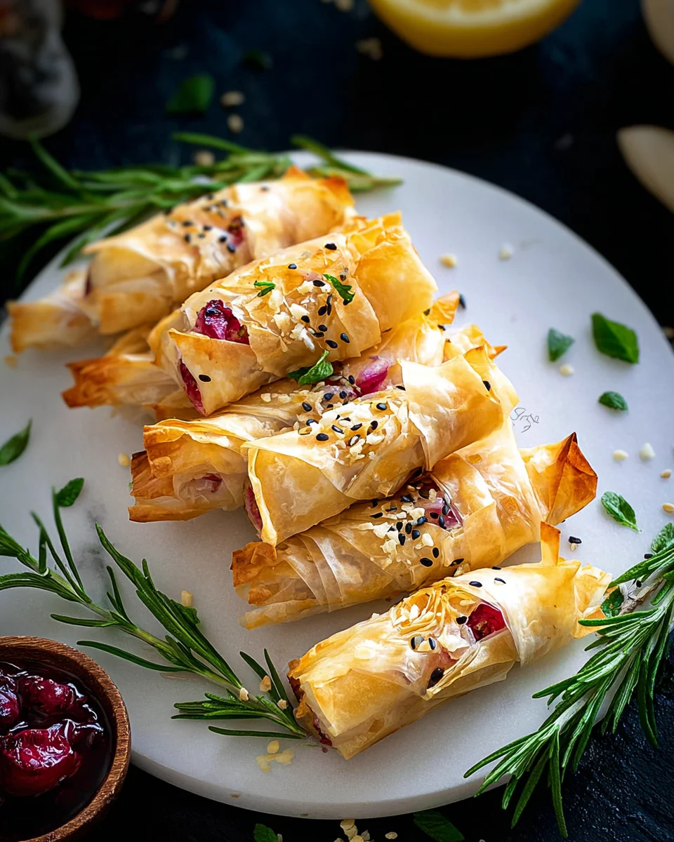 Cranberry Brie Filo Crackers Video: Quick & Easy Recipe!