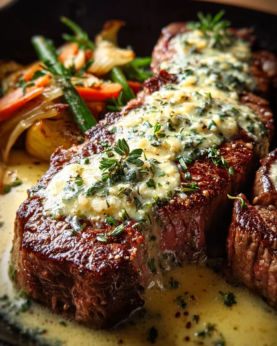 Garlic Butter Steak with Indulgent Parmesan Cream Sauce