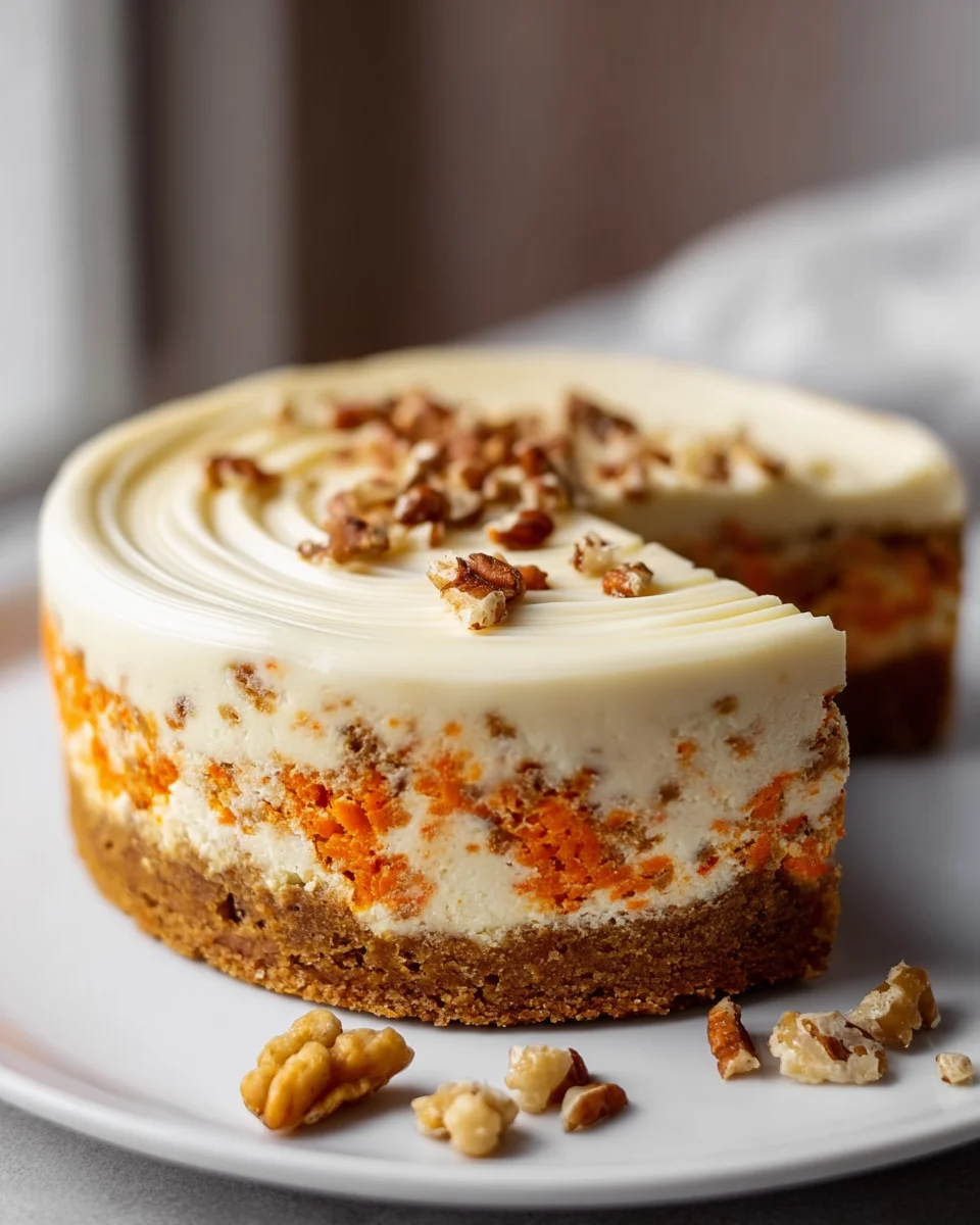 Easy Carrot Cake Cheesecake: Creamy & Delicious Dessert