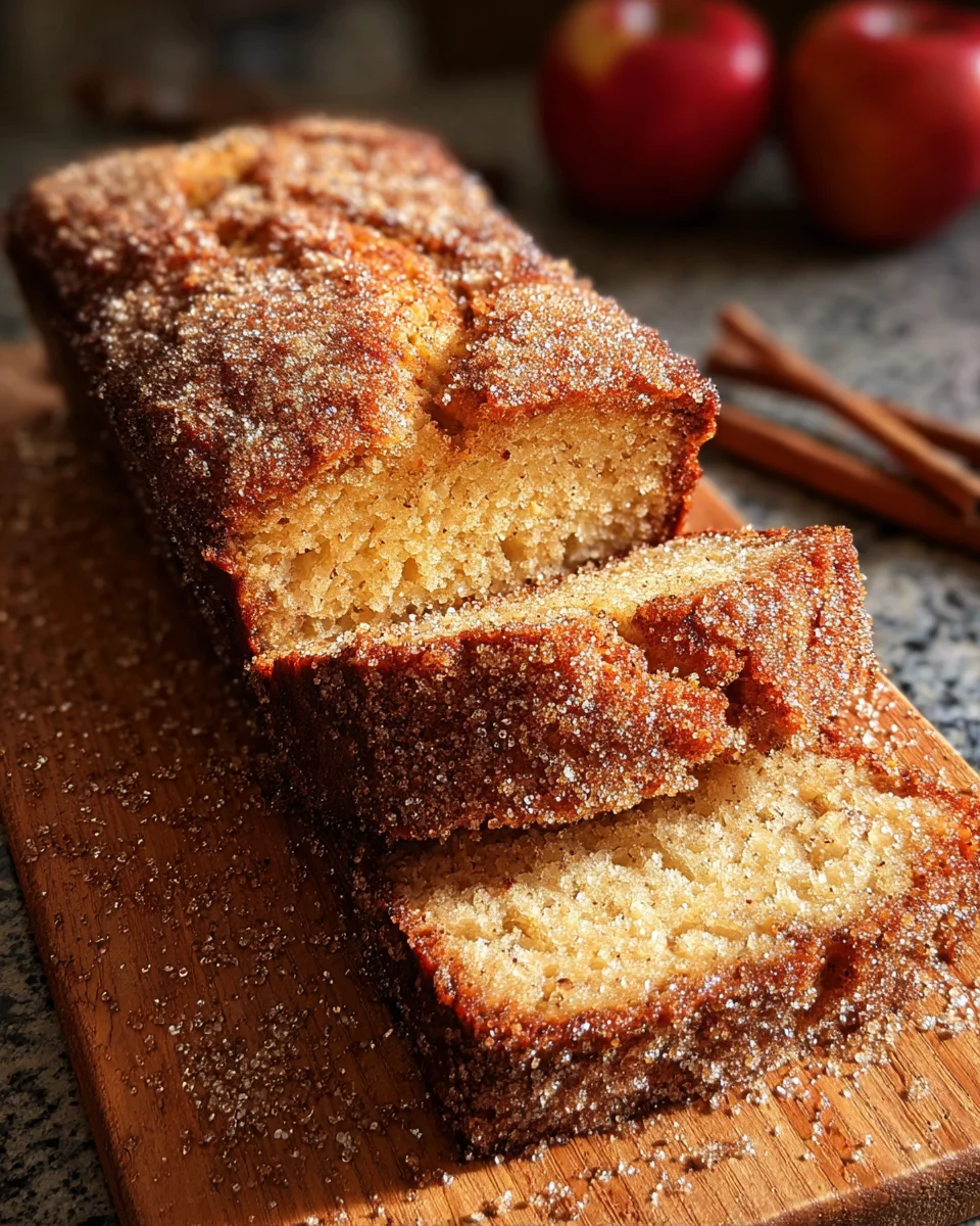 Irresistible Spiced Apple Cider Donut Loaf & Cinnamon Crust