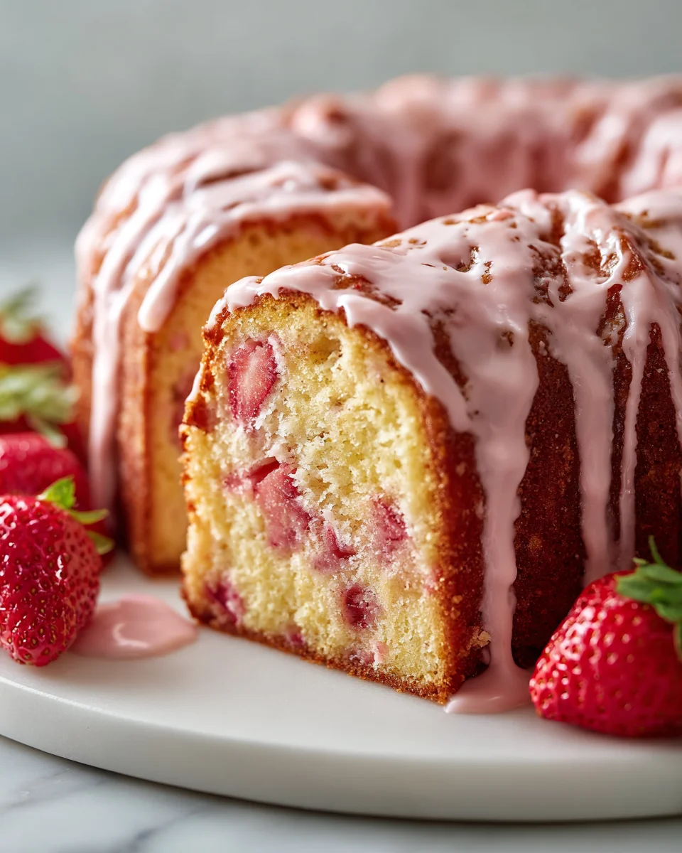 Strawberry Milkshake Pound Cake: A Sweet & Creamy Treat