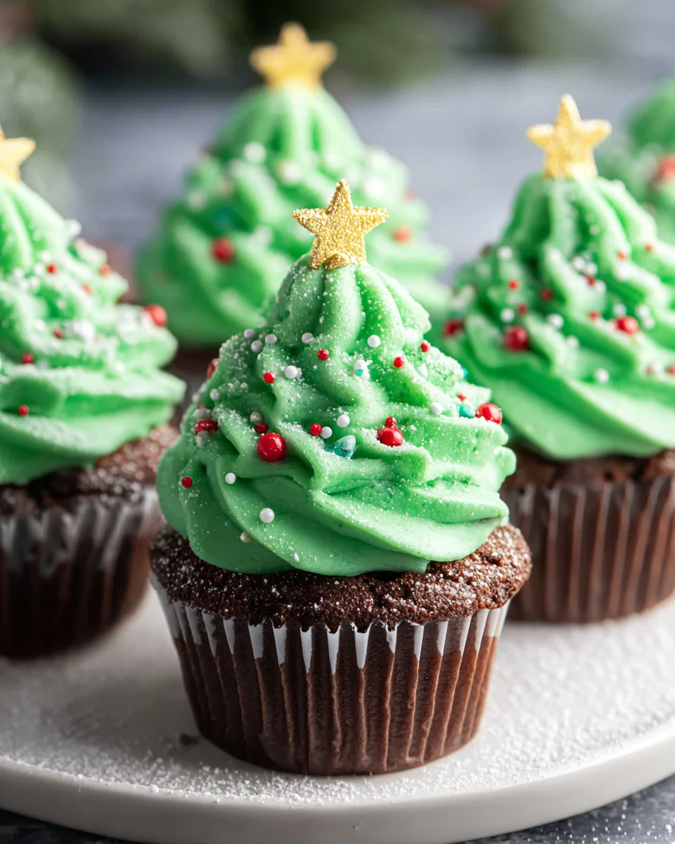 Festive Christmas Tree Cupcakes: Easy Holiday Baking!