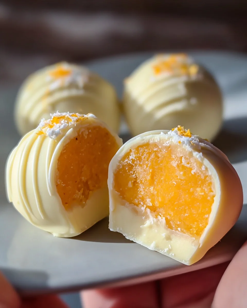 Decadent White Chocolate Orange Creamsicle Truffles
