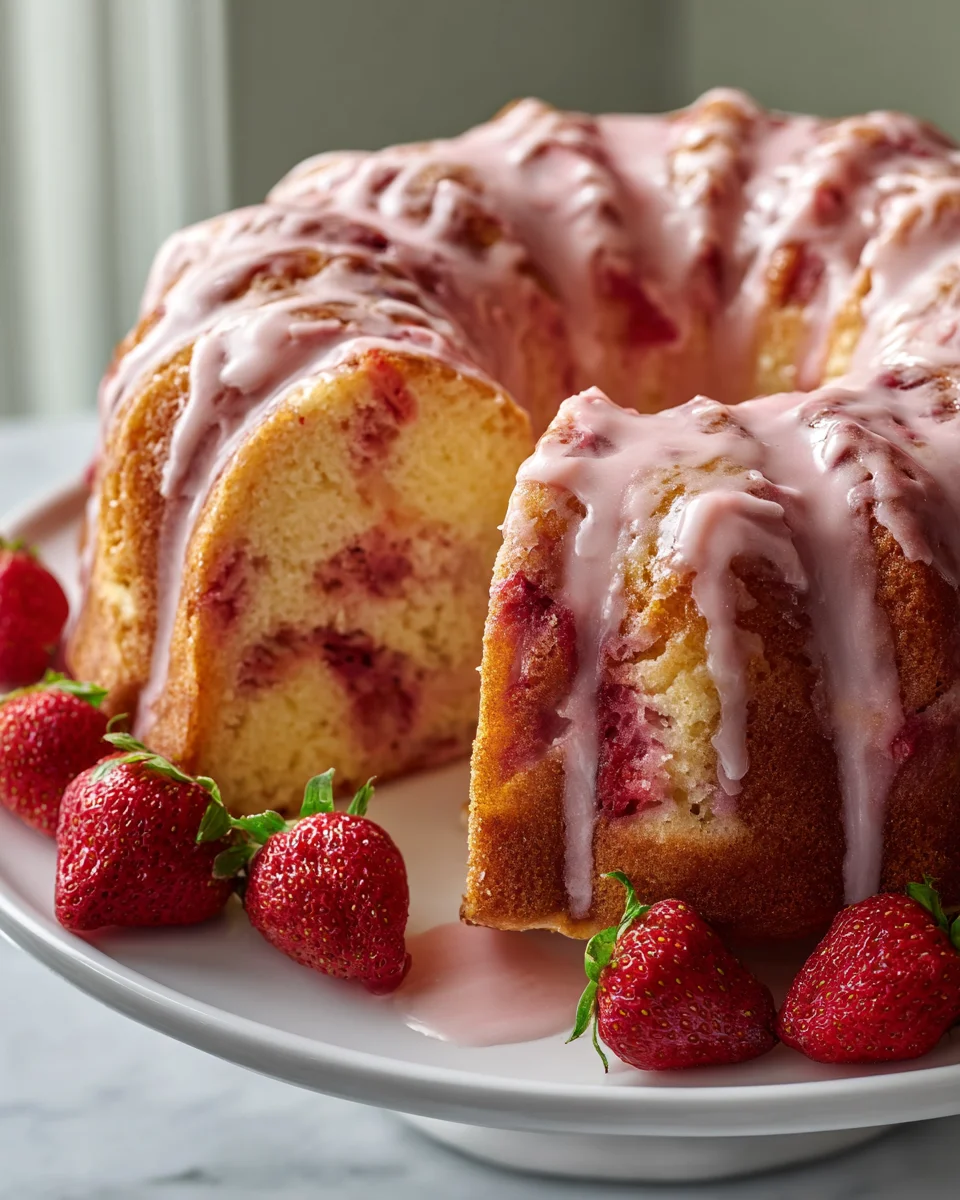 Strawberry Milkshake Pound Cake: A Sweet & Creamy Treat