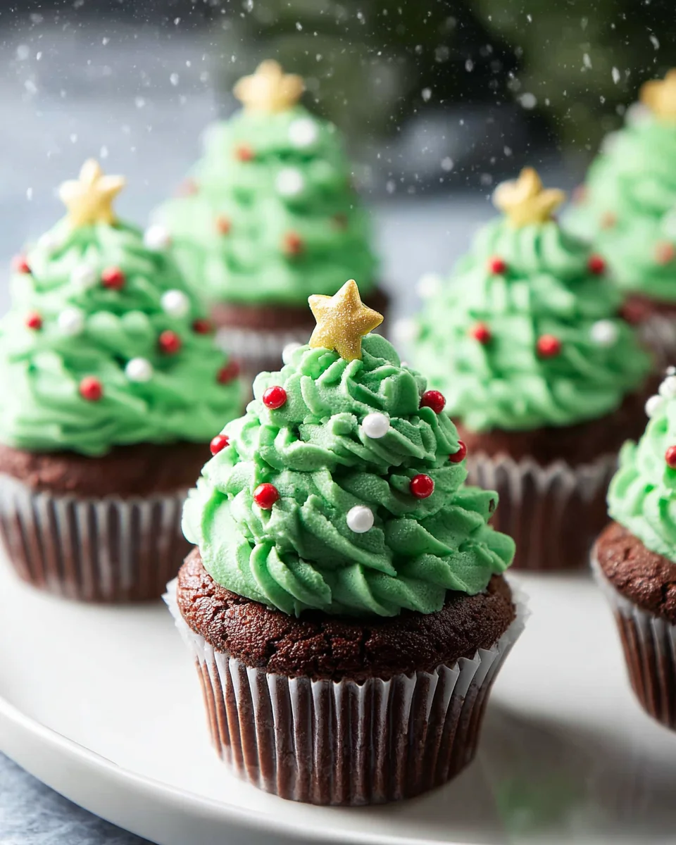 Festive Christmas Tree Cupcakes: Easy Holiday Baking!