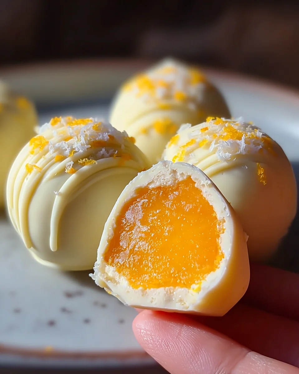 Decadent White Chocolate Orange Creamsicle Truffles