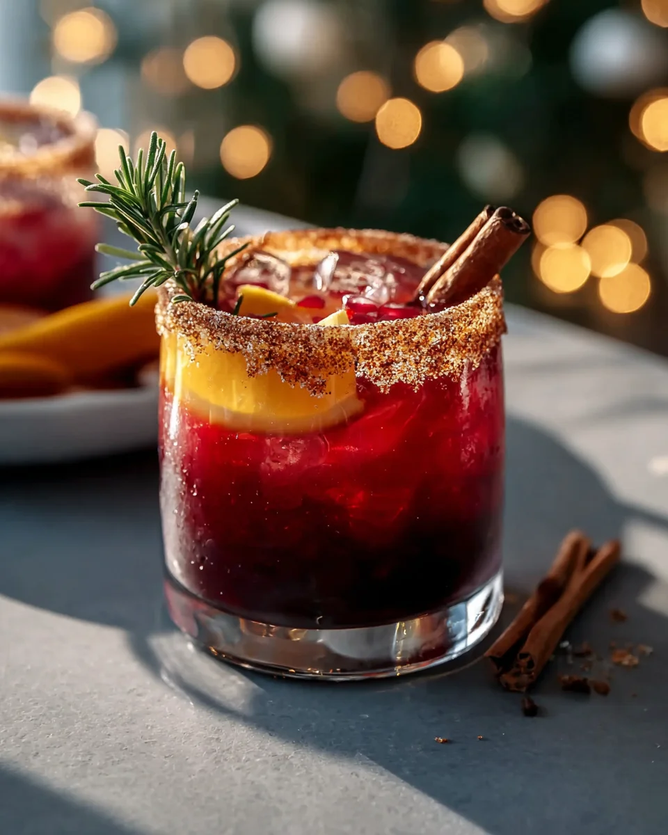 Spiced Christmas Virgin Margarita: Festive Holiday Sip!