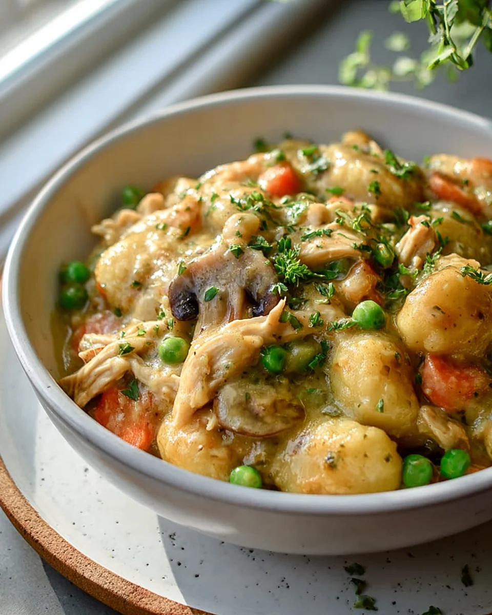 One Pot Gnocchi Chicken Pot Pie: Easy Comfort Food Recipe