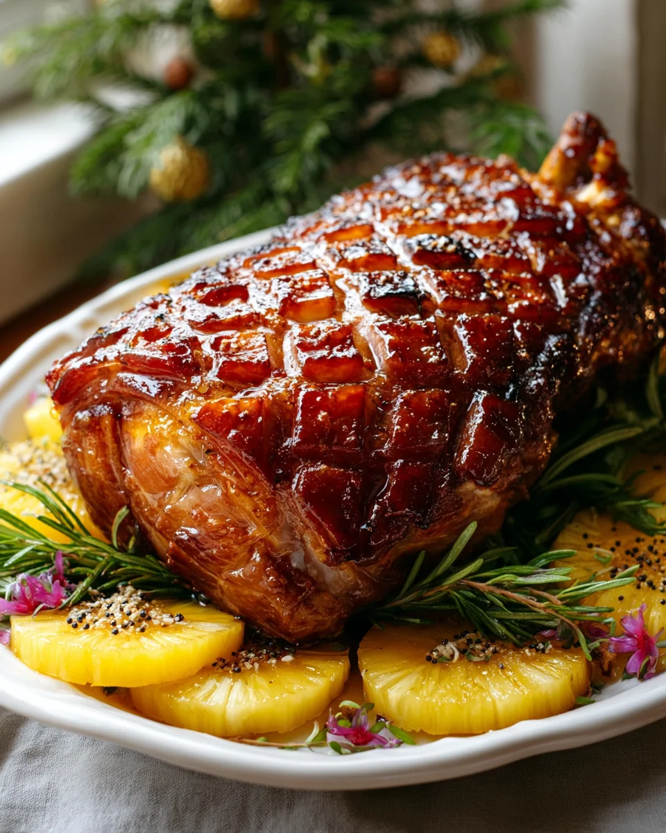 Sweet & Tangy Pineapple Honey Glazed Beef Roast