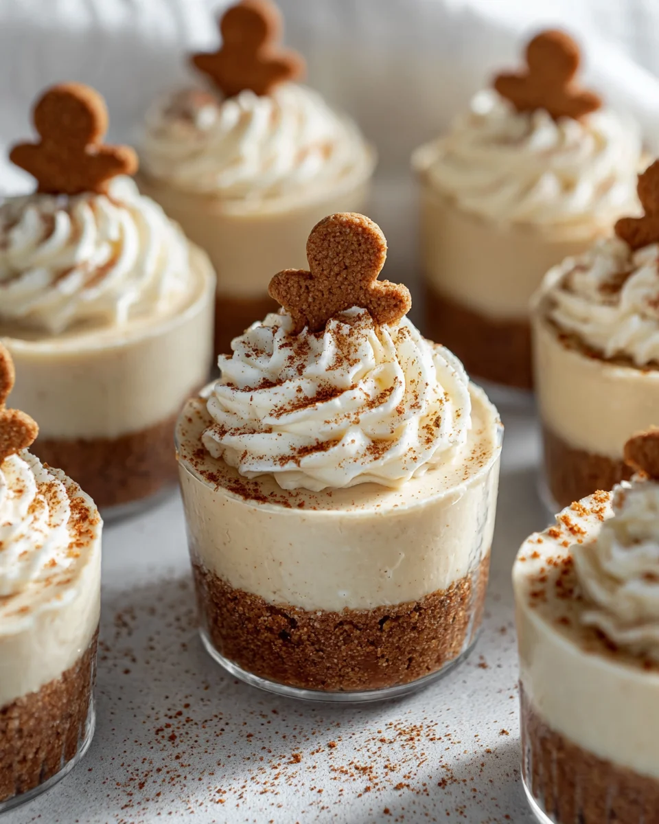 No Bake Gingerbread Cheesecake Cups - Alcohol-Free & Tasty!