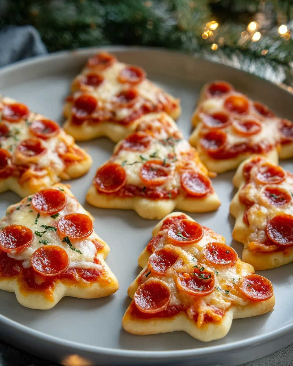 Delicious Christmas Tree Mini Pizzas for Festive Fun!