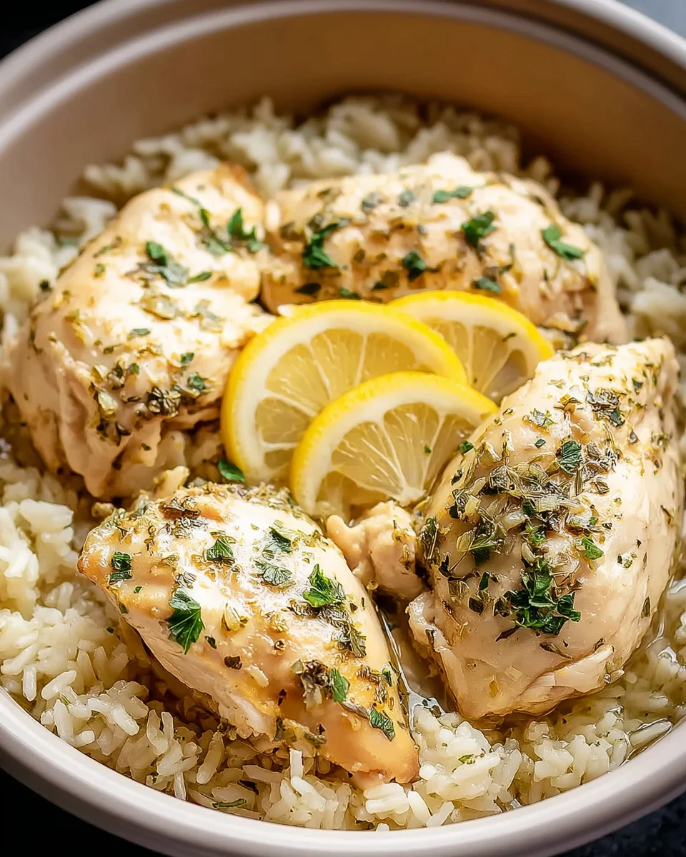 Ultimate Slow Cooker Lemon Herb Chicken and Rice Recipe