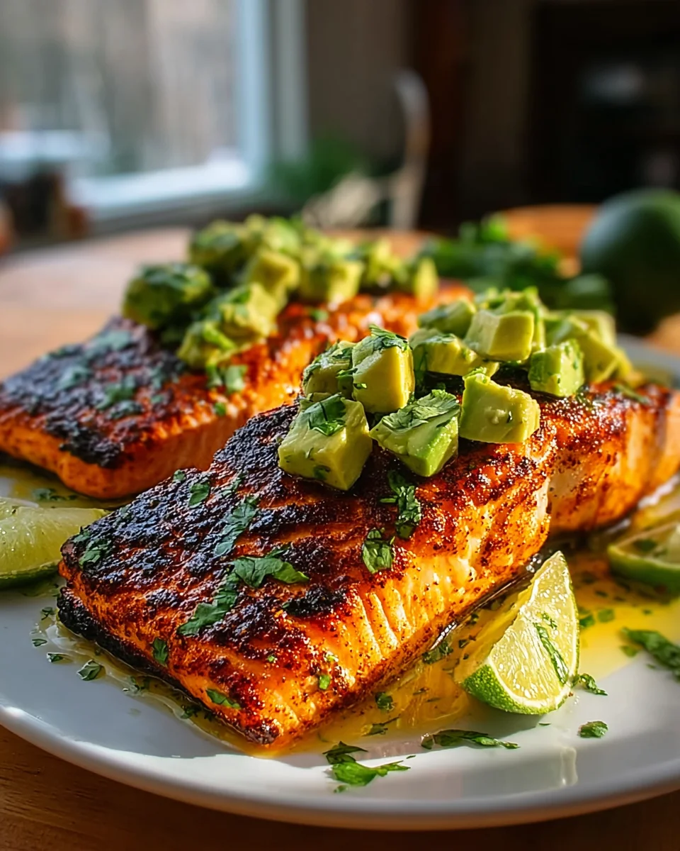 Baked Cajun Salmon & Avocado: Quick, Flavorful & Healthy!