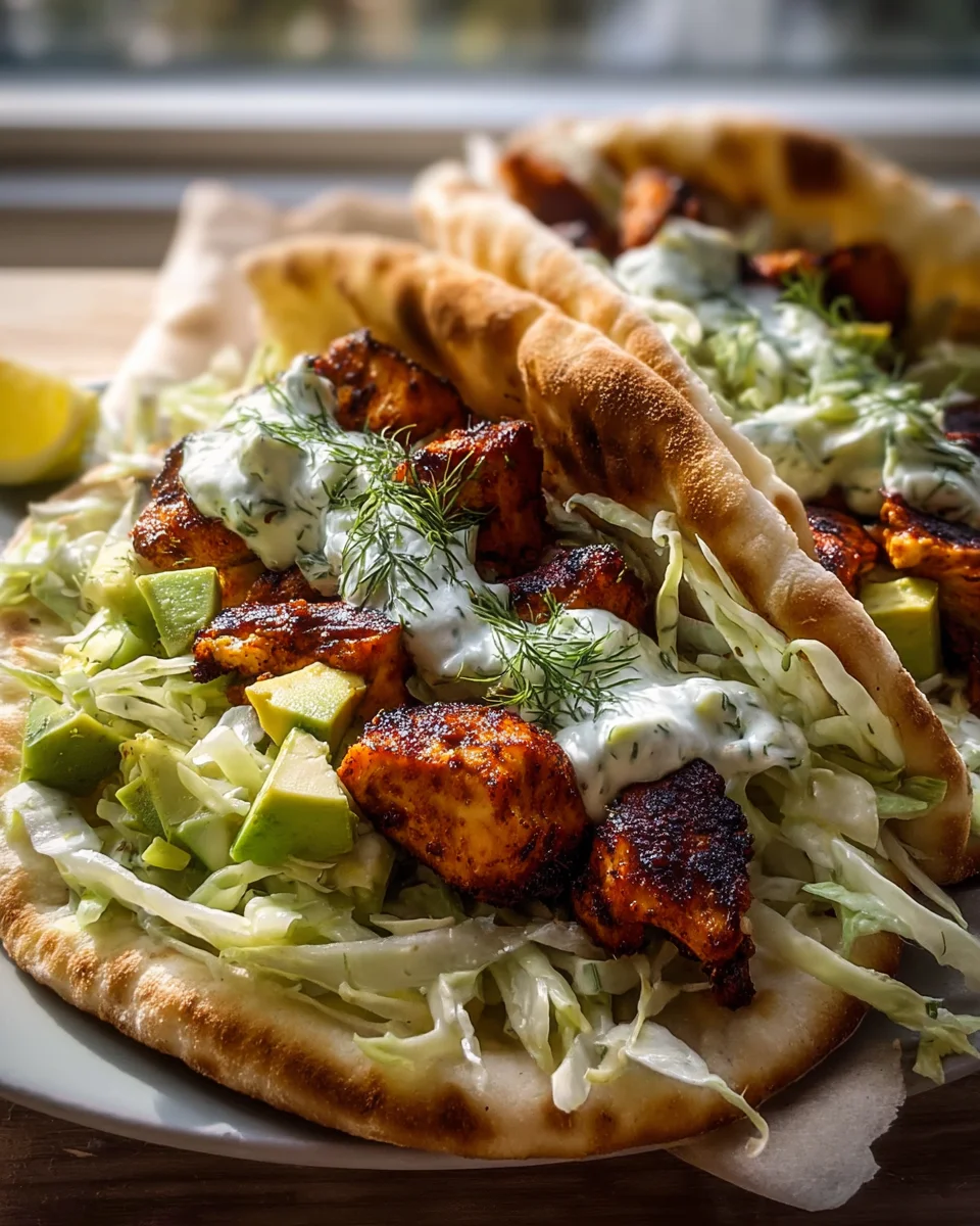 Delicious Sheet Pan Chicken Pitas with Herby Ranch Sauce