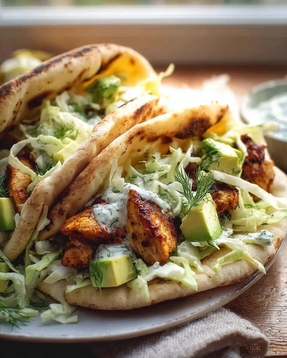 Delicious Sheet Pan Chicken Pitas with Herby Ranch Sauce