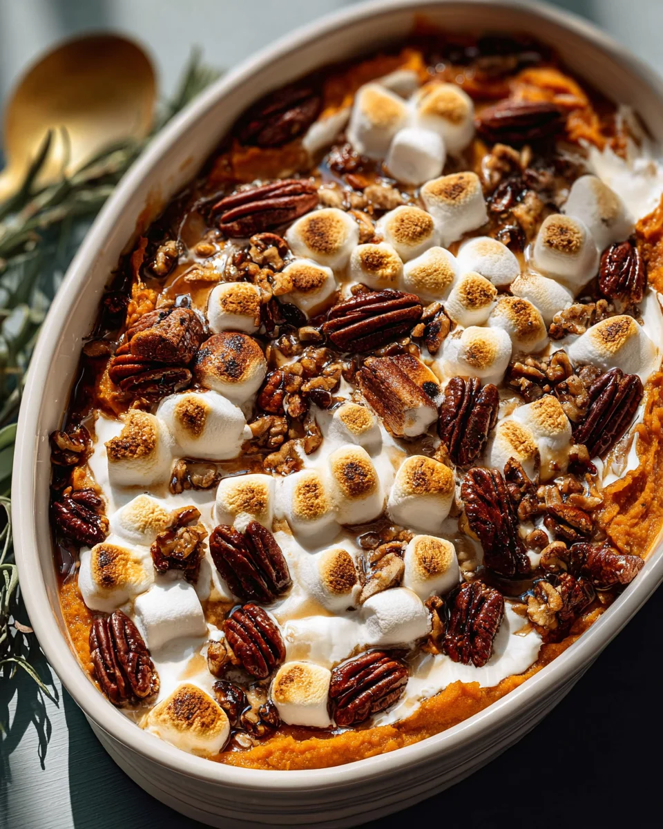 The Best Southern Maple Sweet Potato Casserole Recipe!
