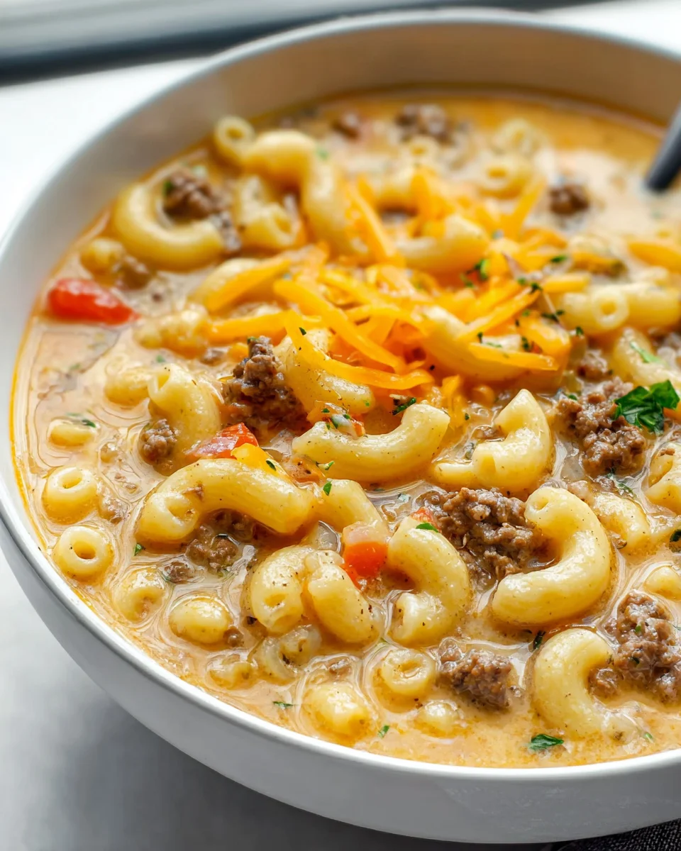Ultimate Macaroni Cheeseburger Soup: A Family Favorite!