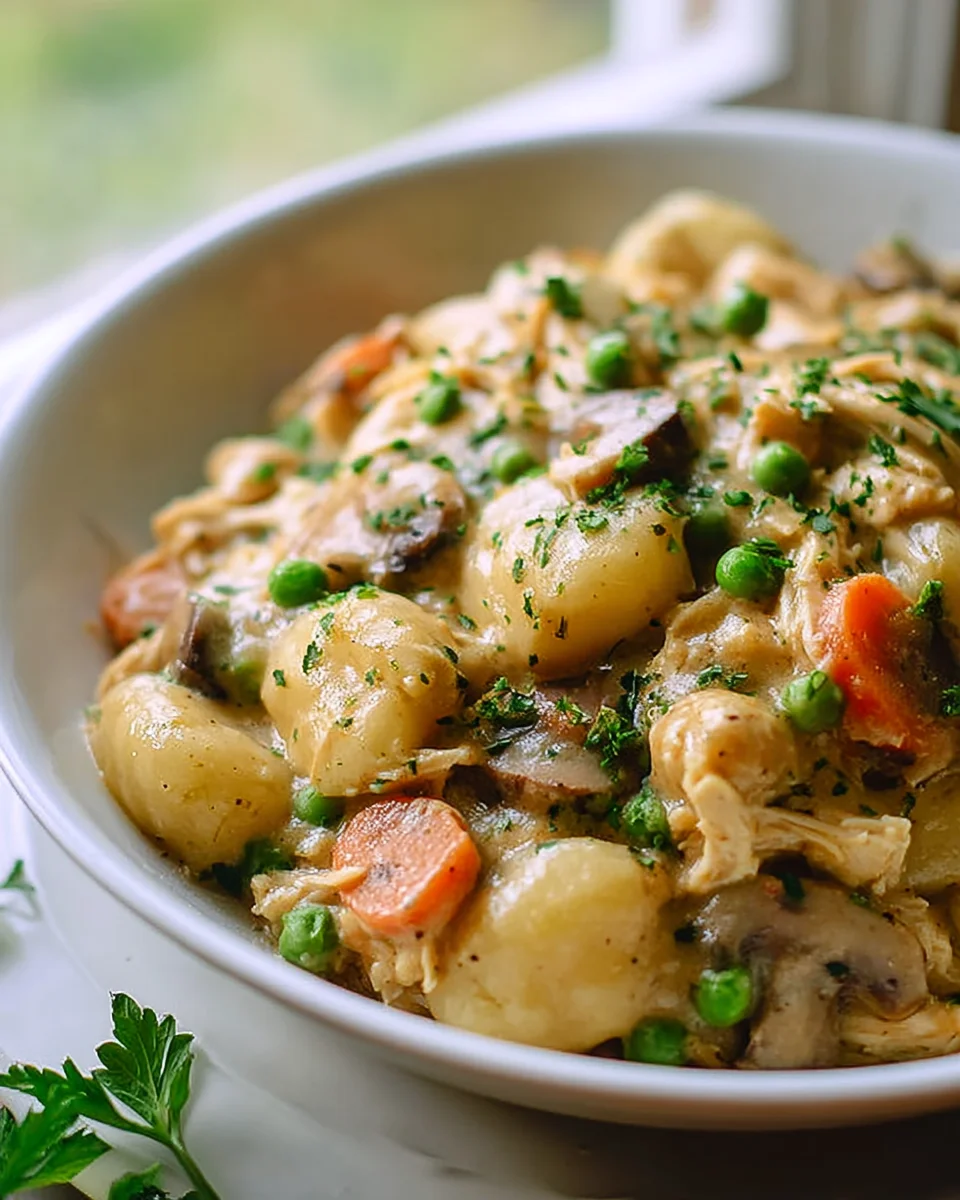 One Pot Gnocchi Chicken Pot Pie: Easy Comfort Food Recipe