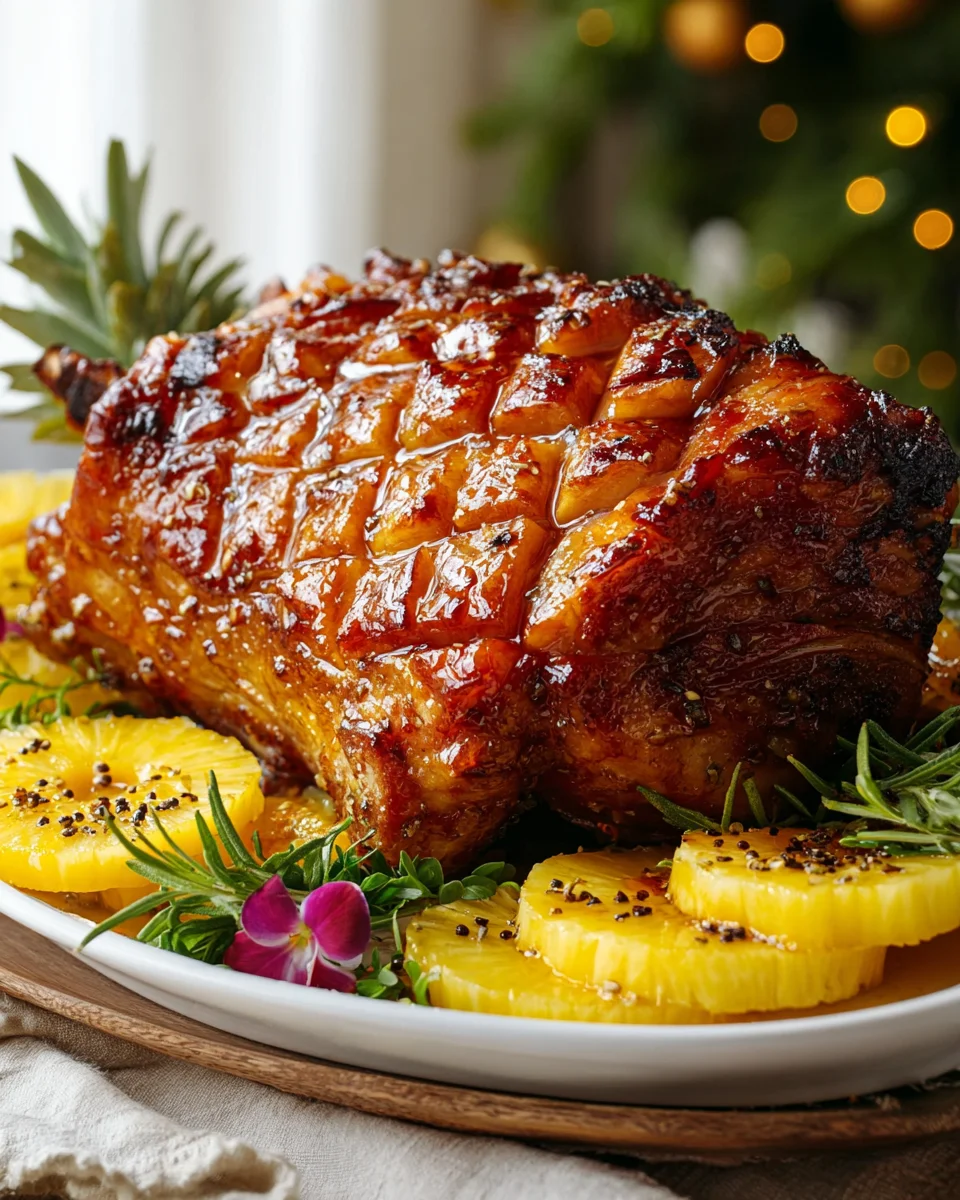 Sweet & Tangy Pineapple Honey Glazed Beef Roast