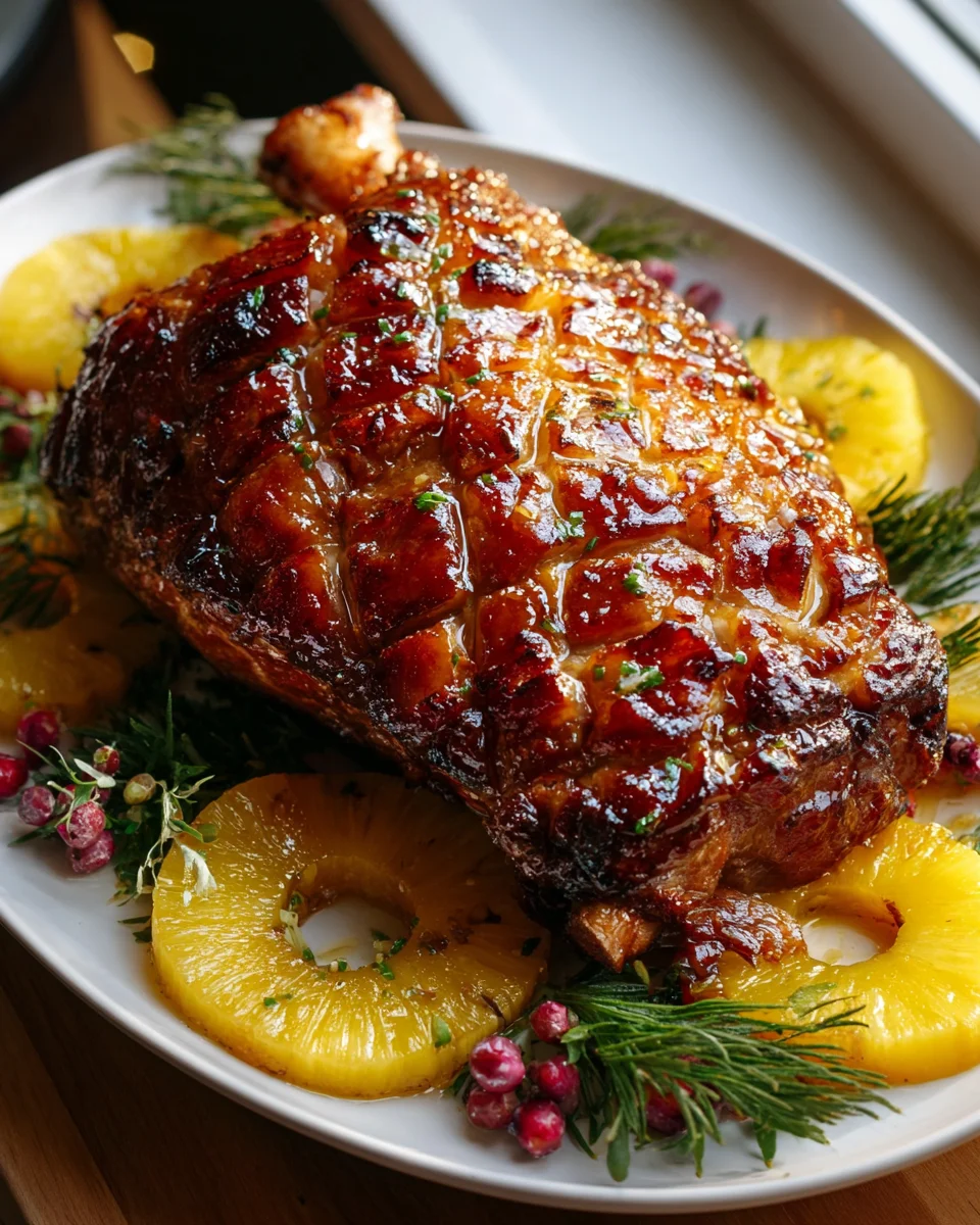Glazed Beef Leg with Pineapple and Honey Delight Recipe