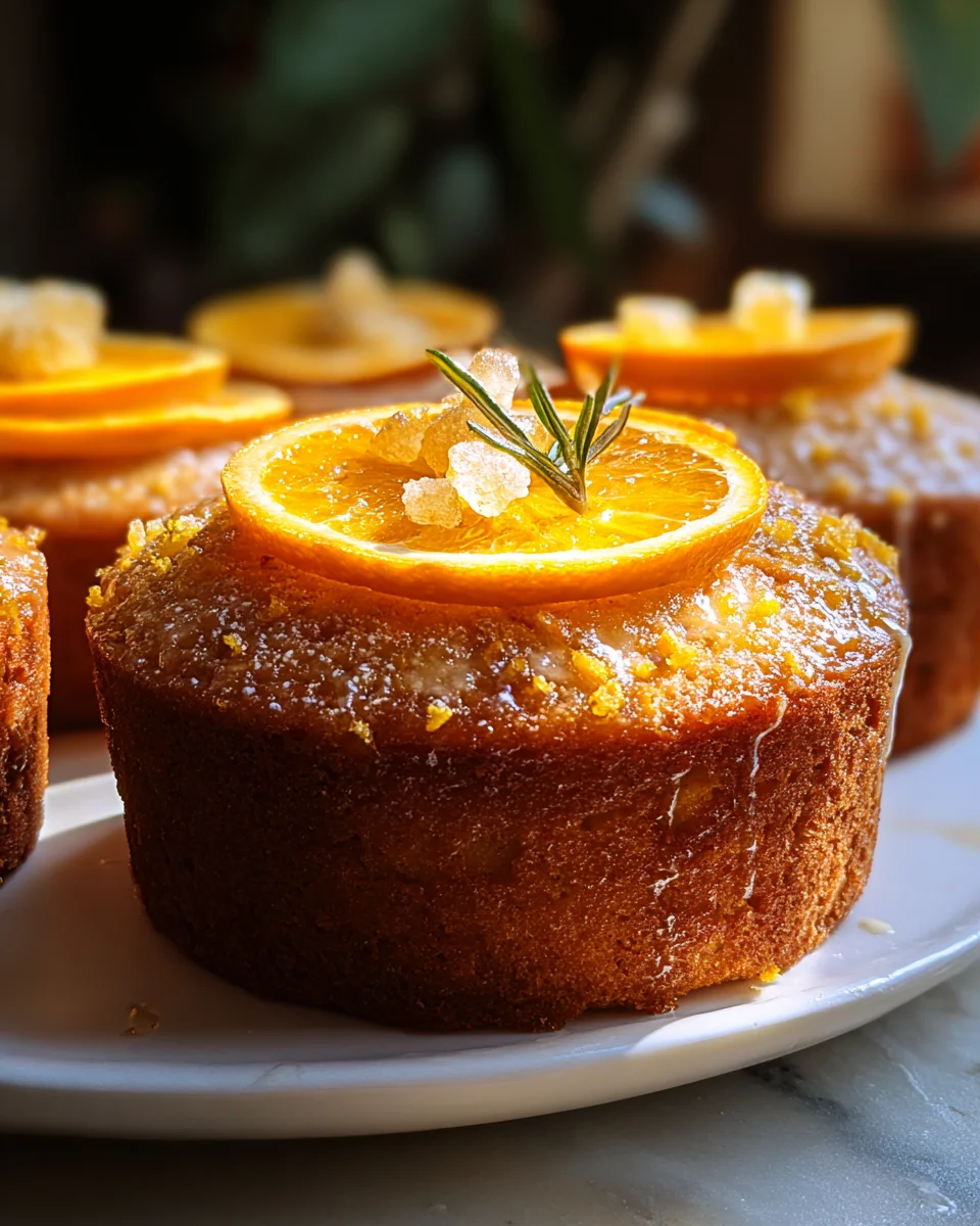 Delicious Orange Honey Cakes with Gin Extract for Everyone!