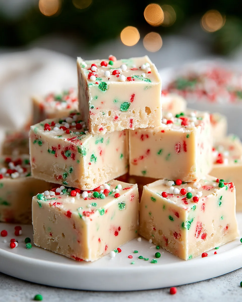 Easy Sugar Cookie Christmas Fudge: A Festive No-Bake Treat!