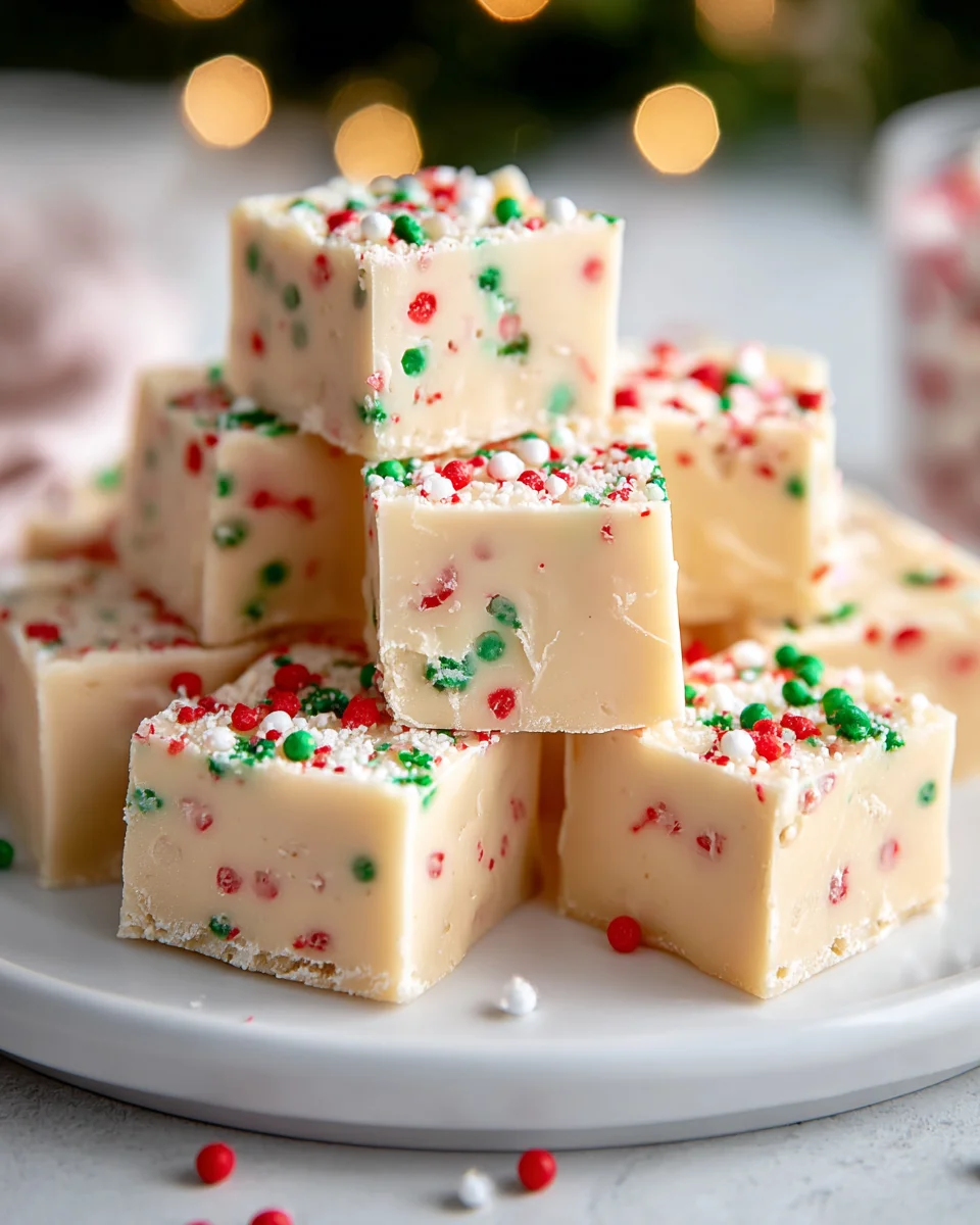 Easy Sugar Cookie Christmas Fudge: A Festive No-Bake Treat!
