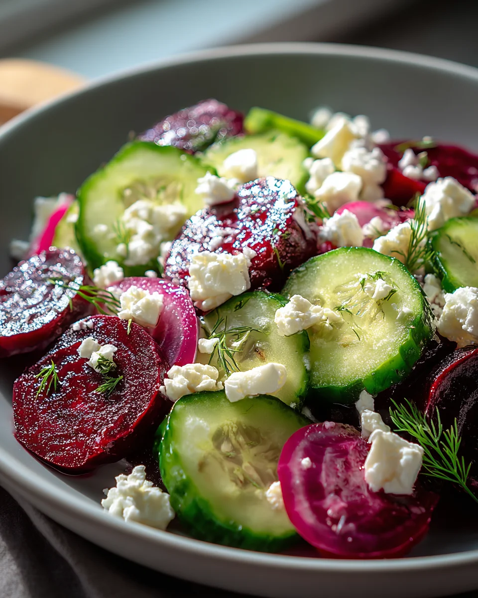 Delicious Beet Salad with Feta and Crunchy Cucumbers Recipe
