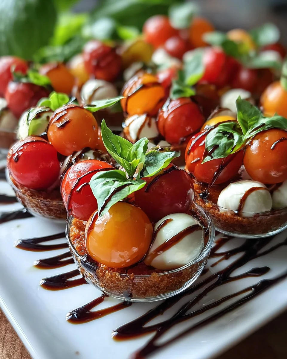 Easy Christmas Mini Caprese Cups – Perfect Holiday Starter!