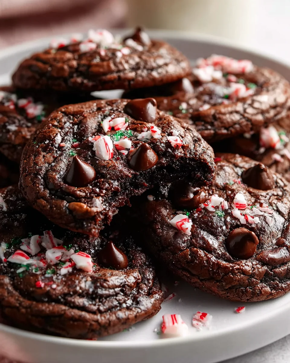 Peppermint Brownie Cookies: Chewy, Minty Chocolate Treats!