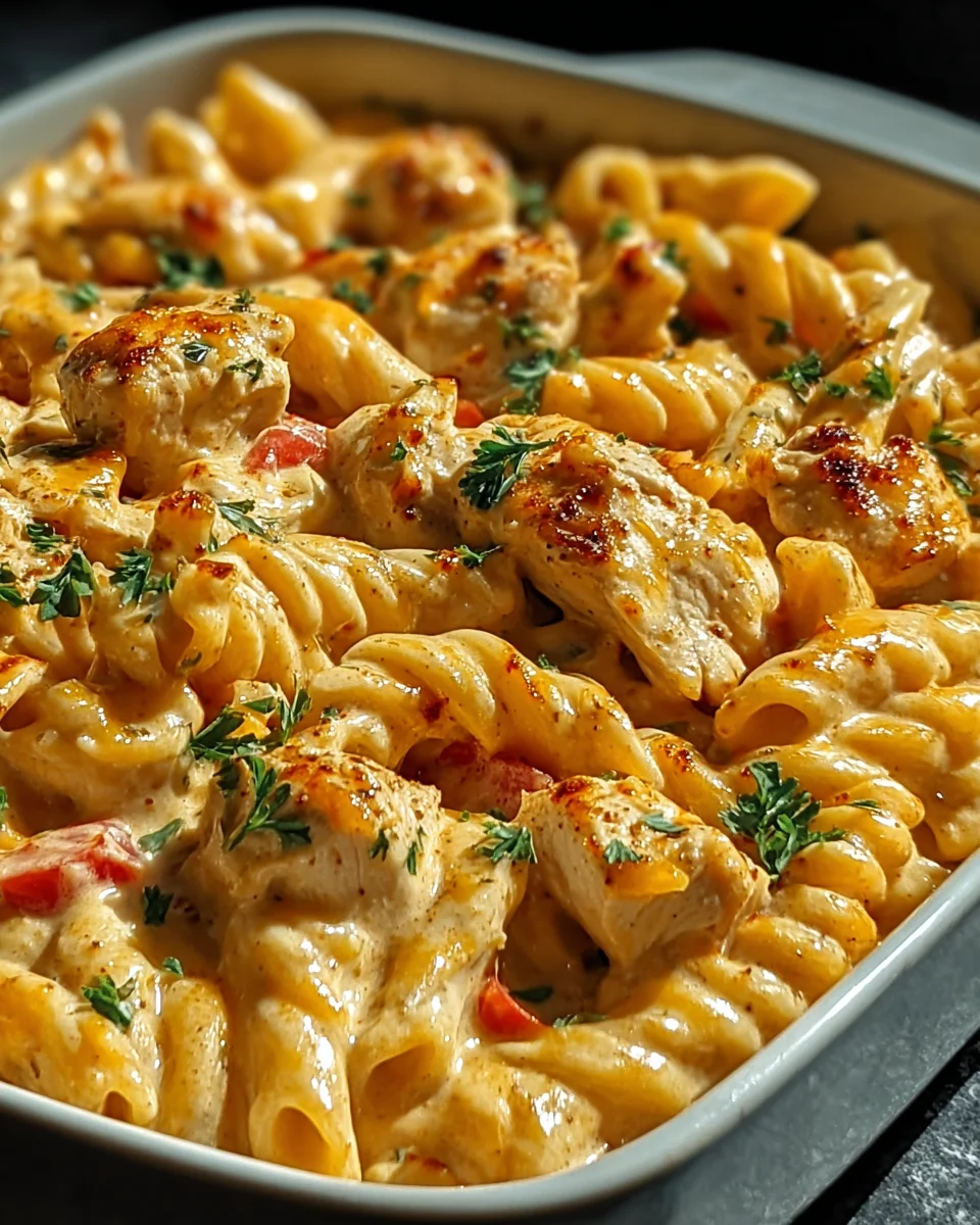 Cajun Cream Cheese Chicken Pasta Bake - Easy & Delicious!