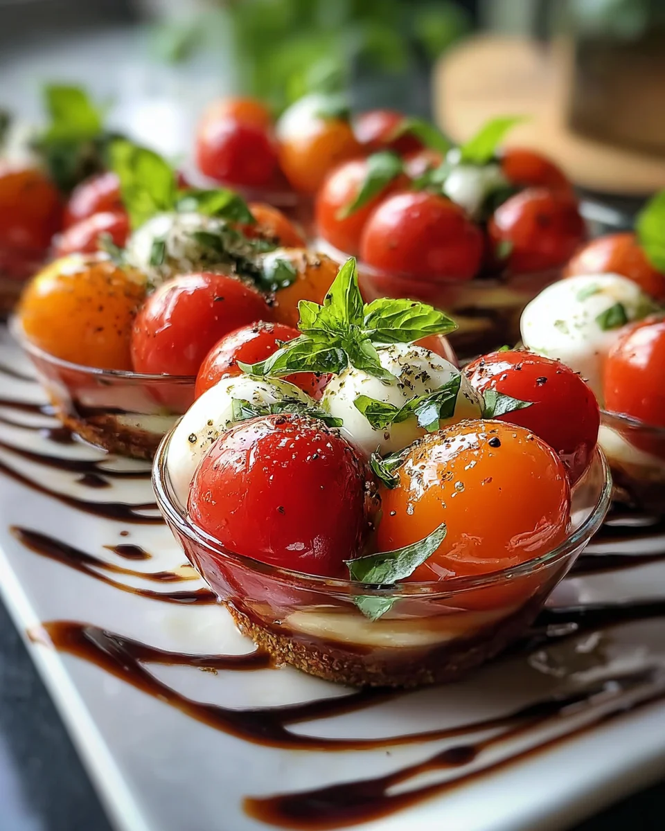 Easy Christmas Mini Caprese Cups – Perfect Holiday Starter!
