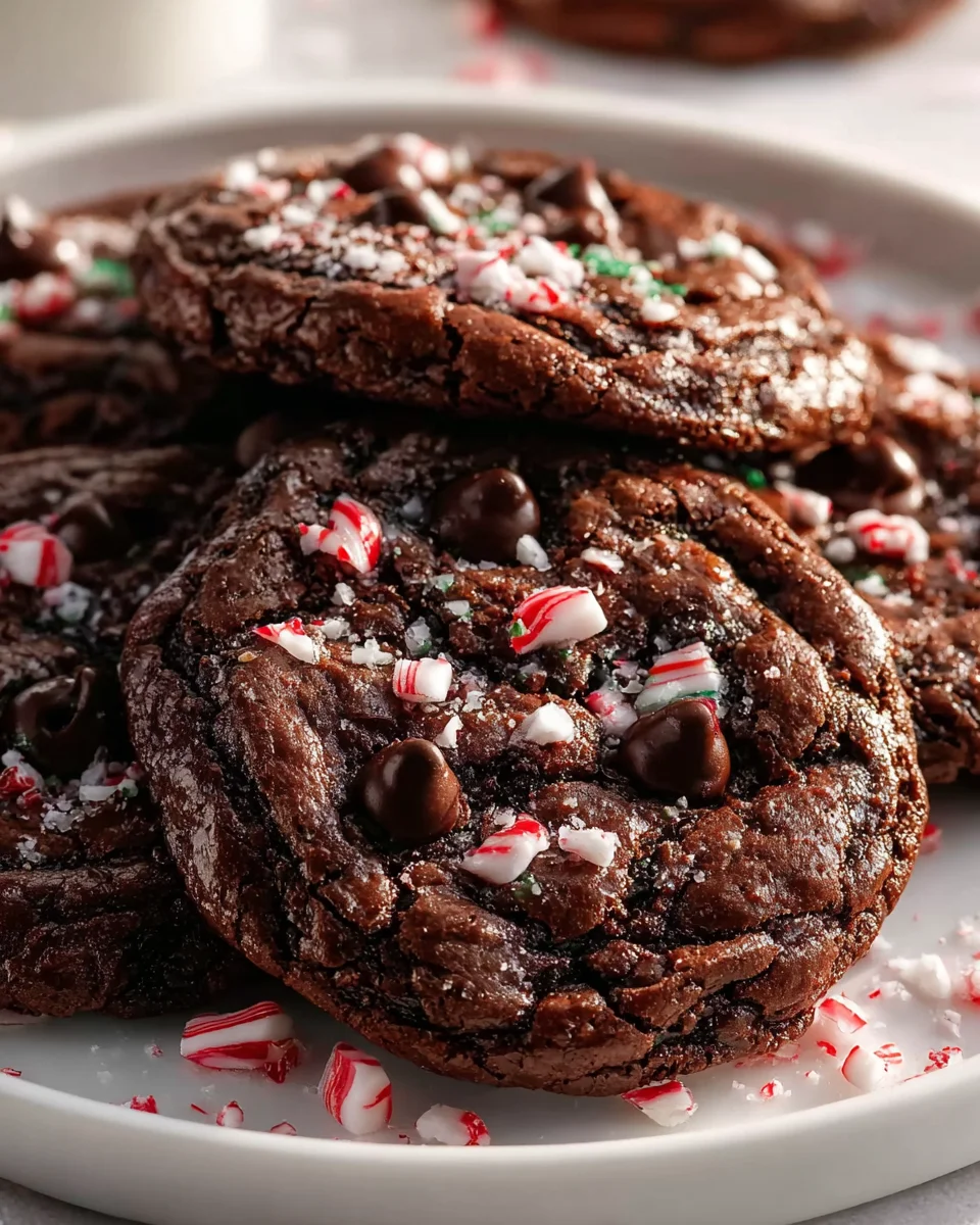Peppermint Brownie Cookies: Chewy, Minty Chocolate Treats!