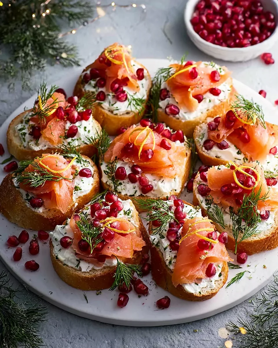 Smoked Salmon Bruschetta Wreath - Festive Holiday Appetizer