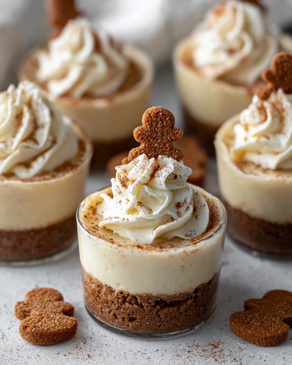 No Bake Gingerbread Cheesecake Cups - Alcohol-Free & Tasty!