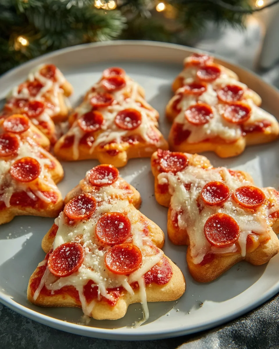 Delicious Christmas Tree Mini Pizzas for Festive Fun!