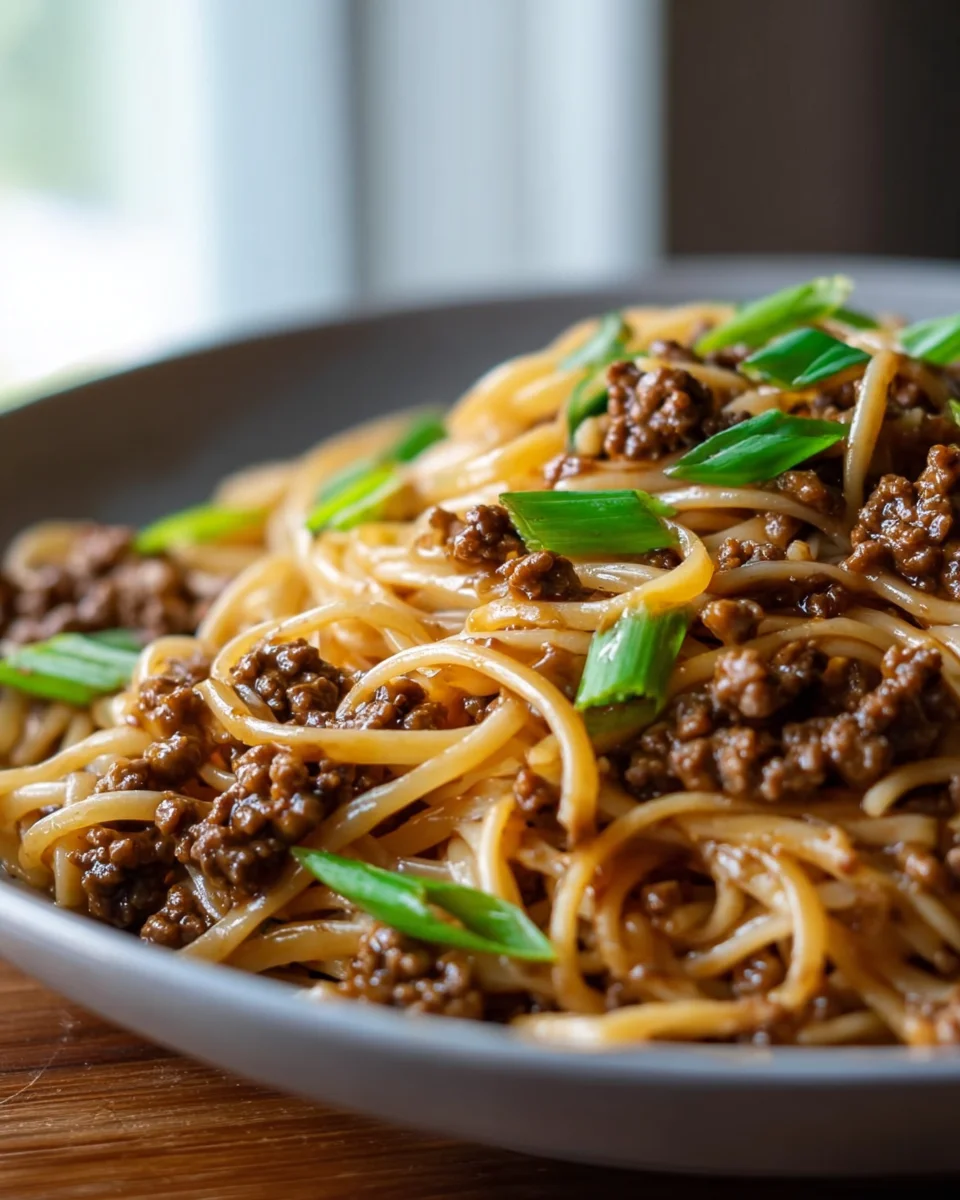 Easy Mongolian Ground Beef Noodles Recipe – Dinner Tonight!