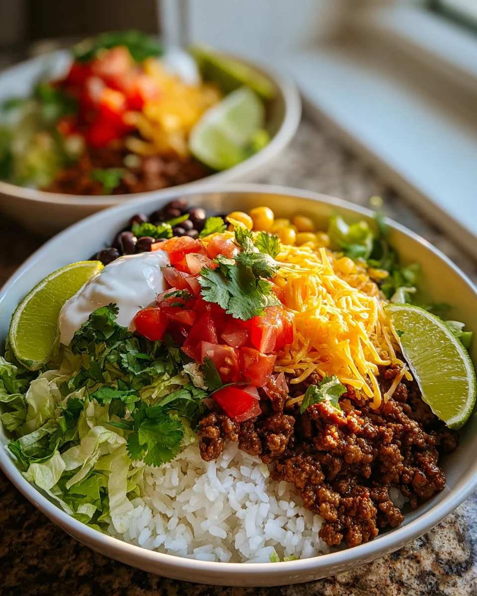 Quick & Easy Beef Taco Rice Bowl: A Flavorful Meal!