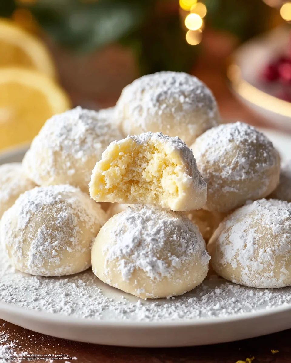 Melt-in-Your-Mouth Lemon Cream Snowball Cookies for Holidays