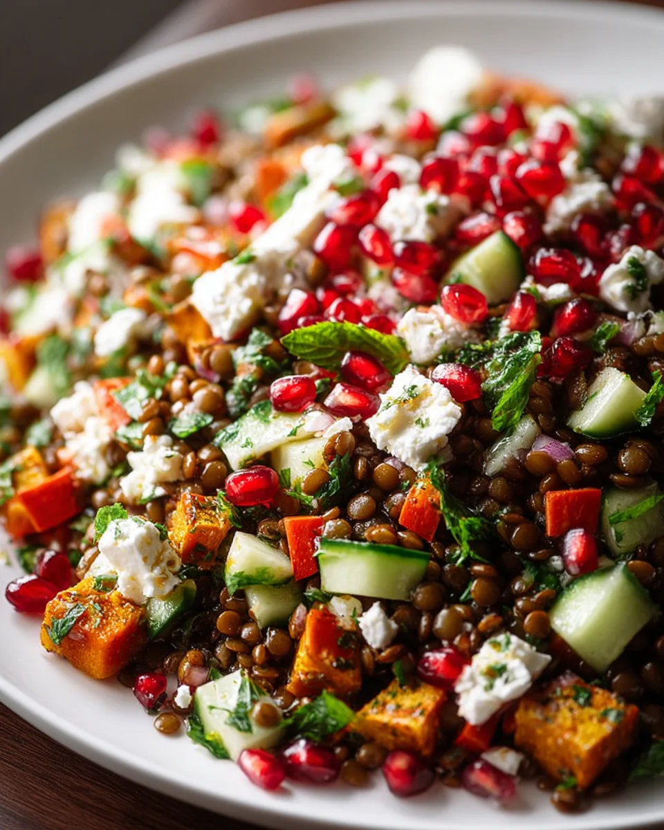 Delicious Oriental Lentil Salad with Feta Recipe to Savor