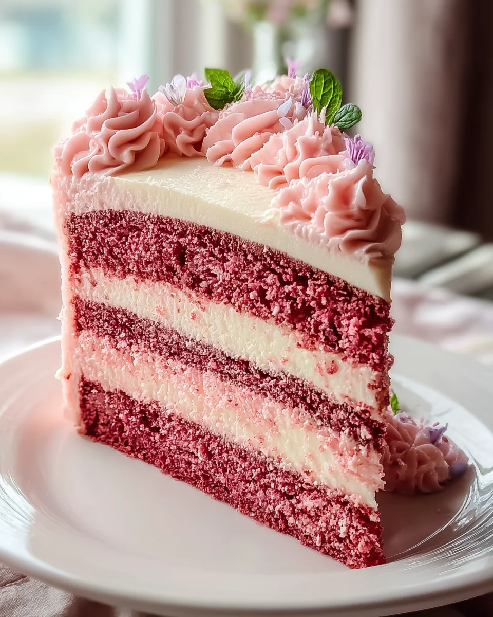 Stunning Mothers Day Pink Velvet Cake - A Sweet Surprise!