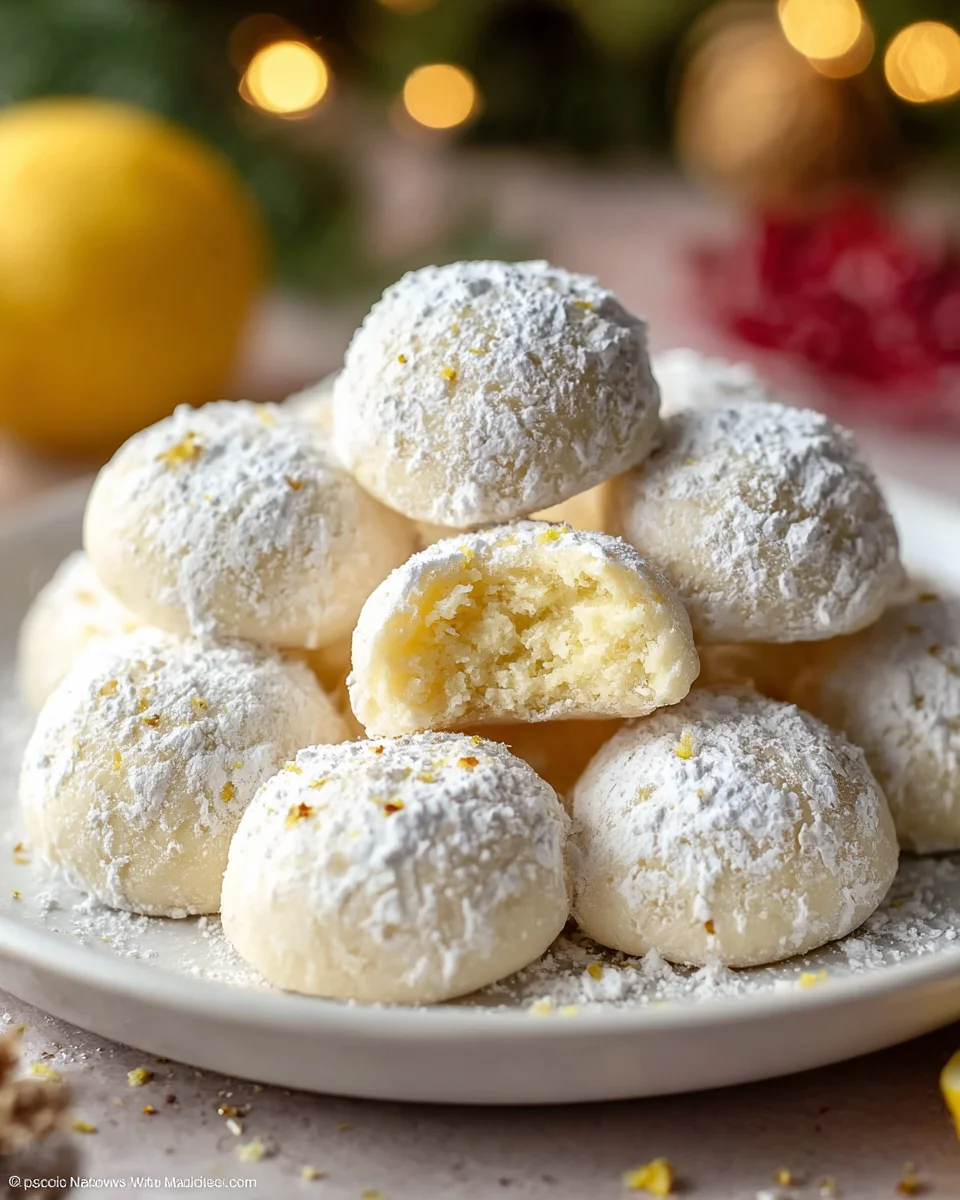 Melt-in-Your-Mouth Lemon Cream Snowball Cookies for Holidays